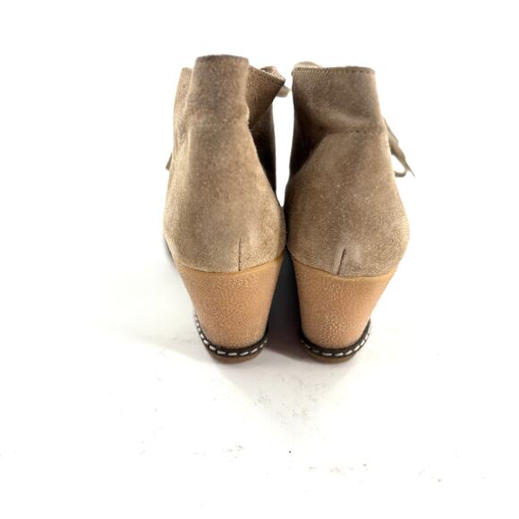 J Crew MacAlister Chukka Suede Wedge Boot 9 Tan Beige J Crew Bootie Ankle Oxford - Picture 3 of 7